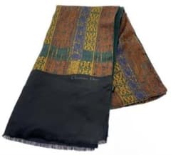 【極美品】Christian Dior ストール シルク ウール 総柄 大判