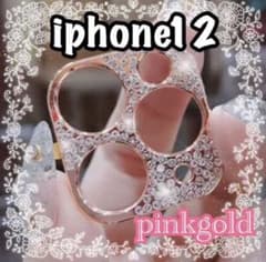 iPhone12 レンズカバー カメラレンズ キラキラ ピンクゴールドのサムネイル