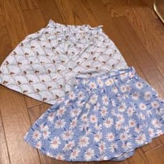 UNIQLO PAUL & JOE ねこ 花柄ハーフパンツ2点セット 120のサムネイル