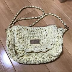セシルマクビー CECIL McBEE ショルダーバッグ かぎ編み 黄のサムネイル