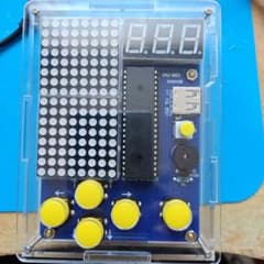 LEDマトリックスディスプレイゲーム　組み立て済　電子工作　テトリス等のサムネイル