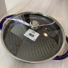 新品未使用】ストウブ スチーム&グリル グリルパン グランブルー26cm 