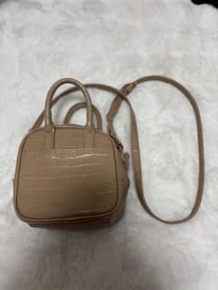 クロコ型押し 2WAY ショルダーバッグ ベージュのサムネイル