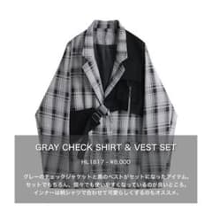 HI-LANDER gray check shirt/グレーチェックシャツのサムネイル