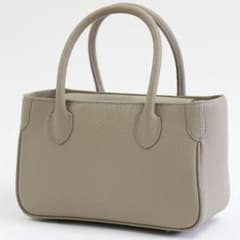 【美品】本革 ハンドバッグ グレージュのサムネイル