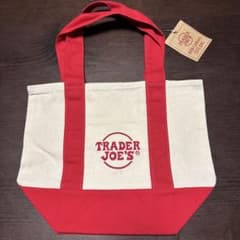 TRADER JOE'S ミニキャンバストートバッグ　赤　レッドのサムネイル