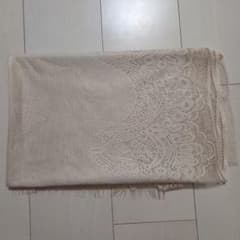 レース ストール ショール ベージュ 花柄のサムネイル