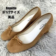 美品】Repetto PANAM スクエアトゥパテントチャンキーヒールパンプス
