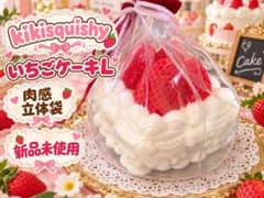 レア品 kikisquishy いちごケーキL 肉感 立体袋