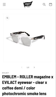 EVILACT EMBLEM サングラス クリア x コーヒーデミ - メルカリ