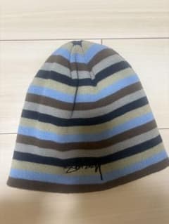Stussy ステューシー ボーダー ニット帽 ビーニーのサムネイル