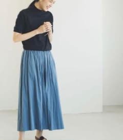 北欧、暮らしの道具店　ギャザースカート ブルーのサムネイル