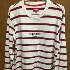 supreme クラシックロゴ ボーダー ロンTのサムネイル