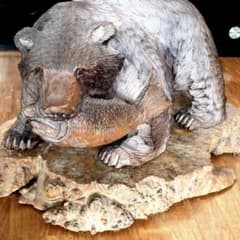 木彫りの熊 大型 約60cm - メルカリ