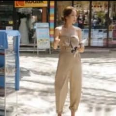 送料込♡ZARA.ローリーズ系.チノベージュフロントリボンサロペットパンツのサムネイル