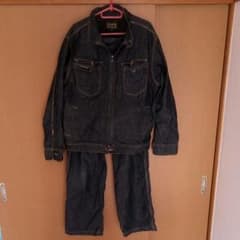 作業服　イーブンリバー　春夏用デニム上下　美品のサムネイル