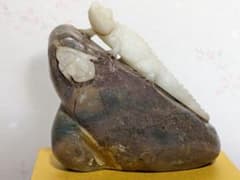 Chinese crafts, natural stone, detailed carvings, ornaments, collections, auspicious art, antiques