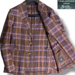 J3528新品タリアトーレ ブリッラ別注ダカールチェック柄リネン