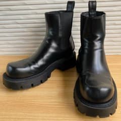 ZARA 厚底ボリュームチェルシーブーツ サイドゴア ブラック 27