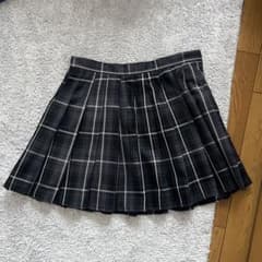 グレー チェック柄 プリーツスカートのサムネイル