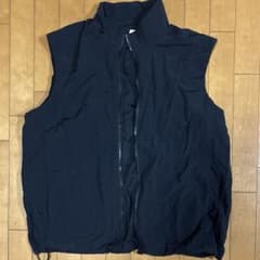 【未使用】WEGO ドロストナイロンベスト Lサイズ ストリート 黒のサムネイル