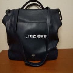 COLE HAAN レザー リュック バックパック ネイビー3ウェイ - メルカリ