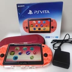 SONY PS Vita ネオンオレンジ 本体 充電器・ケース付きのサムネイル