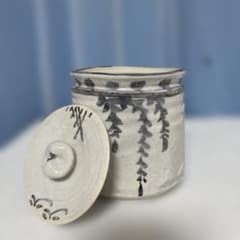 水指 手描き葉模様の陶器 作家物 水指 手描き葉模様の陶器 作家物 - メルカリ
