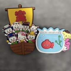 [한정 비매품] 산리오 복권 용 고무 클립 2 개 세트 키티 마이 멜로