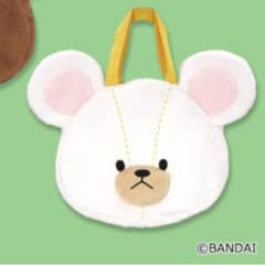 新品未使用　くまのがっこう フェイス型トートバッグ デイビッド ぬいぐるみ