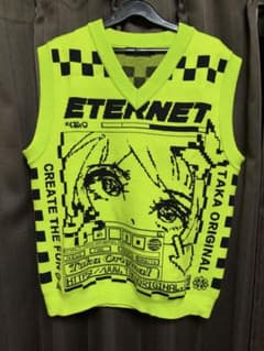 TAKA ORIGINAL 蛍光グリーン Vネックベスト M - メルカリ