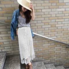 値下げ！新品♡Ungrid♡かぎ編みラップマキシスカートのサムネイル