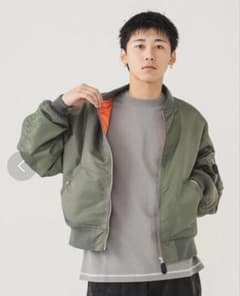 BEAMS 撥水 クレイジー MA1 ワイドフィット ジャケット ビームス