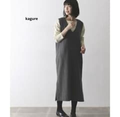美品】かぐれ kagure 定価約1.8万 ウール サロペットワンピース - メルカリ
