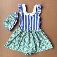 アプレレクール 水着 130 女の子 ワンピース 帽子 セットのサムネイル