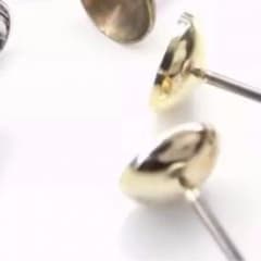 チタンポスト＆キャッチ 皿6mm K16GPゴールド ペア5点のサムネイル