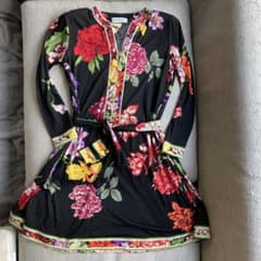 美品】高級✨レオナール ロングワンピース ウール シルク トリム