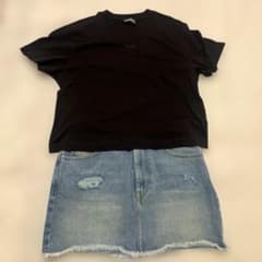 DIESEL デニムミニスカート ダメージ加工のサムネイル
