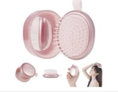 Poco'ce掲載‼️✨ヘアブラシ✨3in1 コンパクトミラー 軽量 男女兼用のサムネイル