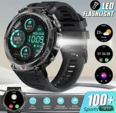 LEDフラッシュライト搭載 スマートウォッチ 3ATM防水のサムネイル