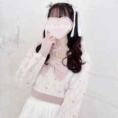 PrincessMelodyパールチョーカーハート柄ニットトップス　ピンクのサムネイル