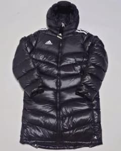 新品　adidas　アディダス　ロングダウンコート　黒　S