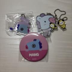 BT21 MANG Acrylic Keychain & Pin Badge 3-Piece Set