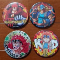 ワンピース キッド・キラー 缶バッジ4個セット - メルカリ