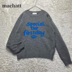希少✨ machatt マチャット ロゴ ニット ウール混 グレー 韓国製