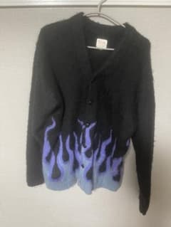 Penney's ボタン付きカーディガン Lサイズ 炎のサムネイル
