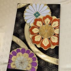 西陣織袋帯未仕立品 樹(いつき) 上田茂樹 黒地古典柄 正絹 芯入仕立 
