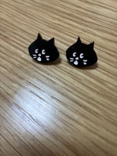 Né-net 黒い猫の顔ピアスのサムネイル