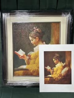 フラゴナール 世界の名画『読書する娘』 陶板絵画 美術品 複製画