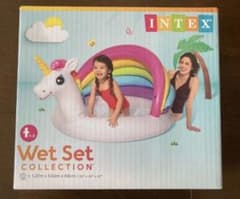 INTEX ユニコーン　レインボー　外遊び　ボールプール　屋根付きプールのサムネイル